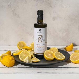 Deligreece Olivenöl Castello Zacro verfeinert mit Zitronen
