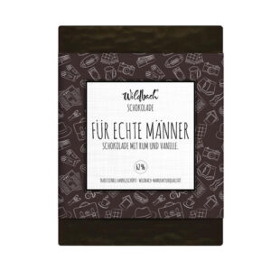 Wildbach - Schokolade mit 62% Kakaoanteil , Geschmacksrichtung Rum und Vanille - Für echte Männer